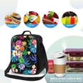 thumbnail image 4 of Picia Colorful Flowers Lunch box Lunch bag for men women Large capacity Lunchbox Reusable Lunch bags Insulated Lunch bag Lunch box cooler, 4 of 9