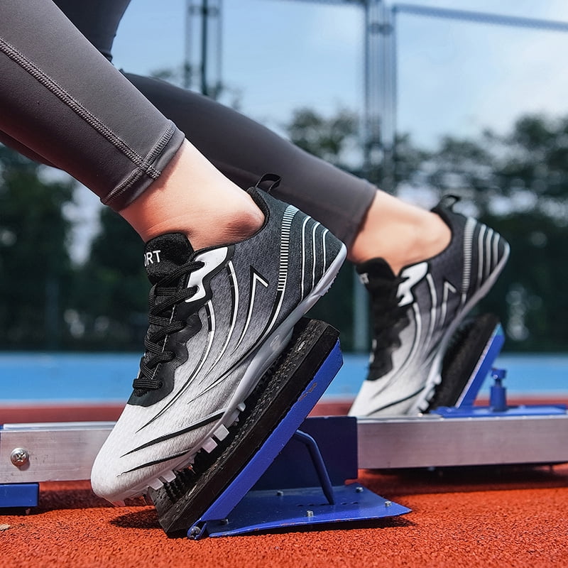 Men Women Kids Track and Field Shoes Professional 8 Spikes Running Racing Sneakers Breathable Lightweight Sprinting Shoes