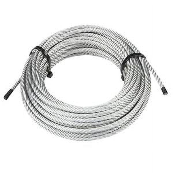 3/16" X 100' 7x19 Galvanized Steel Cable – Winch, Zip Line, Or Wire Rope Use