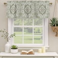 thumbnail image 2 of 2 Pack Valances for Window, Sage Green Boho Short Curtains for Kitchen Bedroom Living Room, Vintage Abstract Art Ethnic Tribe Rod Pocket Small Window Treatment Valance Drapes 60 x 18 Inch, 2 of 8