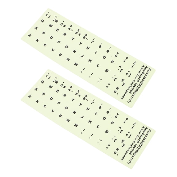 COMPUKAS 2-Pack Glow in The Dark Keyboard Alphabet Stickers for Laptop and Desktop Computer Key Replacement