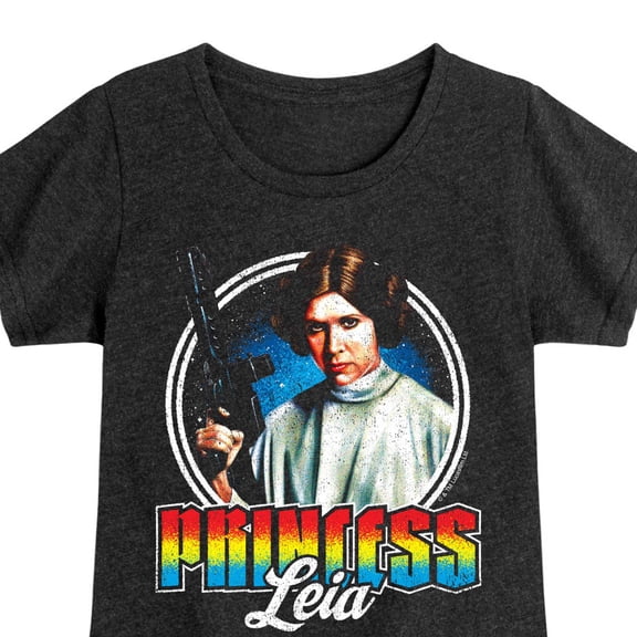 Star Wars - Princess Leia- Youth Girls Fitted Short Sleeve T-Shirt Girls' Fitted Short Sleeve Graphic T-Shirt