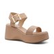 thumbnail image 1 of Sandalias con plataforma Exterior Piel vegana Color Beige&nbsp; Para Mujer De RBCOLLECTION, 1 of 3