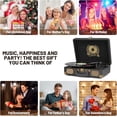 thumbnail image 6 of DIGITNOW Vinyl Record Player Bluetooth Turntable 3-Speed Suitcase Portable Vintage Belt-Driven with Built-in Speakers, 6 of 8