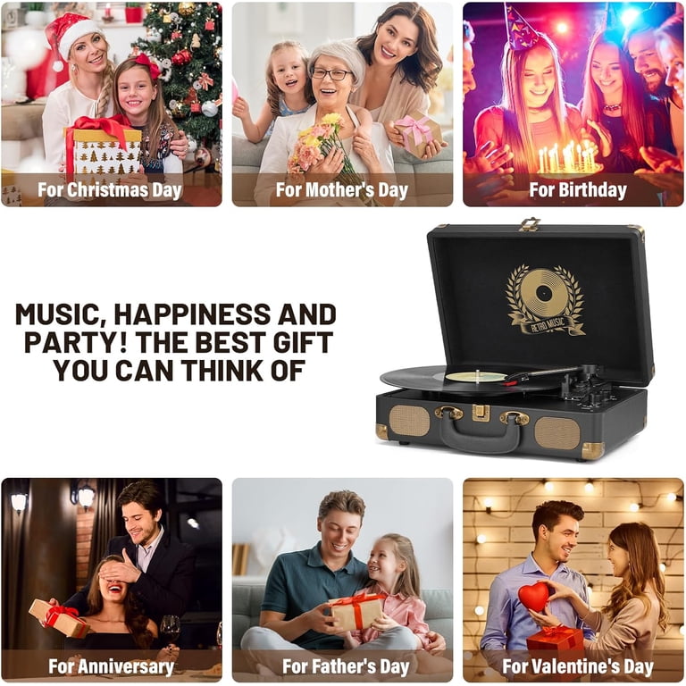 DIGITNOW Vinyl Record Player Bluetooth Turntable Suitcase photo 6
