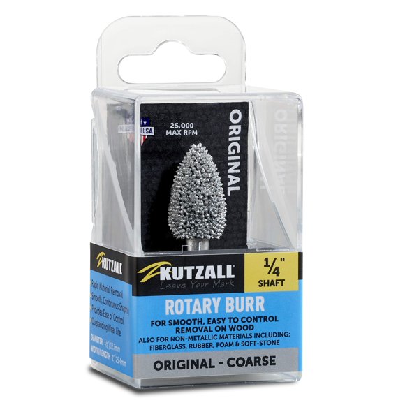 Fresa rotativa Kutzall Original Flame, gruesa, para tallar madera