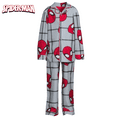 thumbnail image 6 of Marvel Spider-Man Boys Pajama Set Long Sleeve Button Down Coat Style Sleepwear 2 Piece, 6 of 8