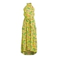 thumbnail image 5 of Nine.Eight Women Halter Tie Front High Low Maxi Dress, 5 of 5