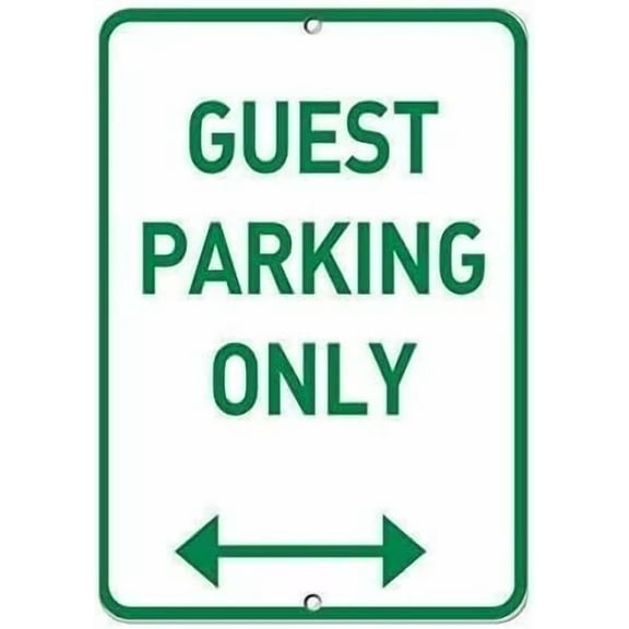 Warning Sign Guest Parking Only Parking Sign Road Sign Business Sign 6X8 Inches Aluminum Metal Tin Sign
