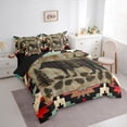 thumbnail image 3 of Manfei Wildlife Wolf 7-Piece Bedding Comforter Set for Boys Girls,Tribal Aztec King Bedding Sets,Jungle Animal Ultra Soft Bed Sheets,Lightweight Room Decor,Reversible, 3 of 8