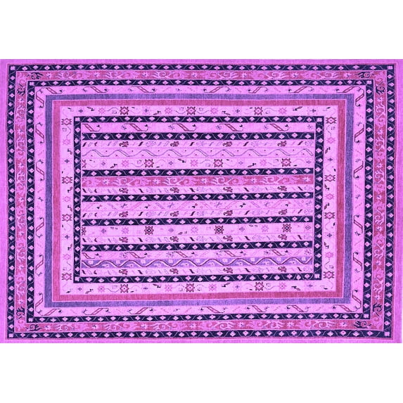 Ahgly Company Indoor Rectangle Persian Purple Traditional Area Rugs, 7' x 10'