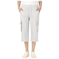 thumbnail image 1 of DXOUPM Girls Pants Summer Casual Loose Straight Trousers with Adjustable Drawstring Hem, 1 of 3