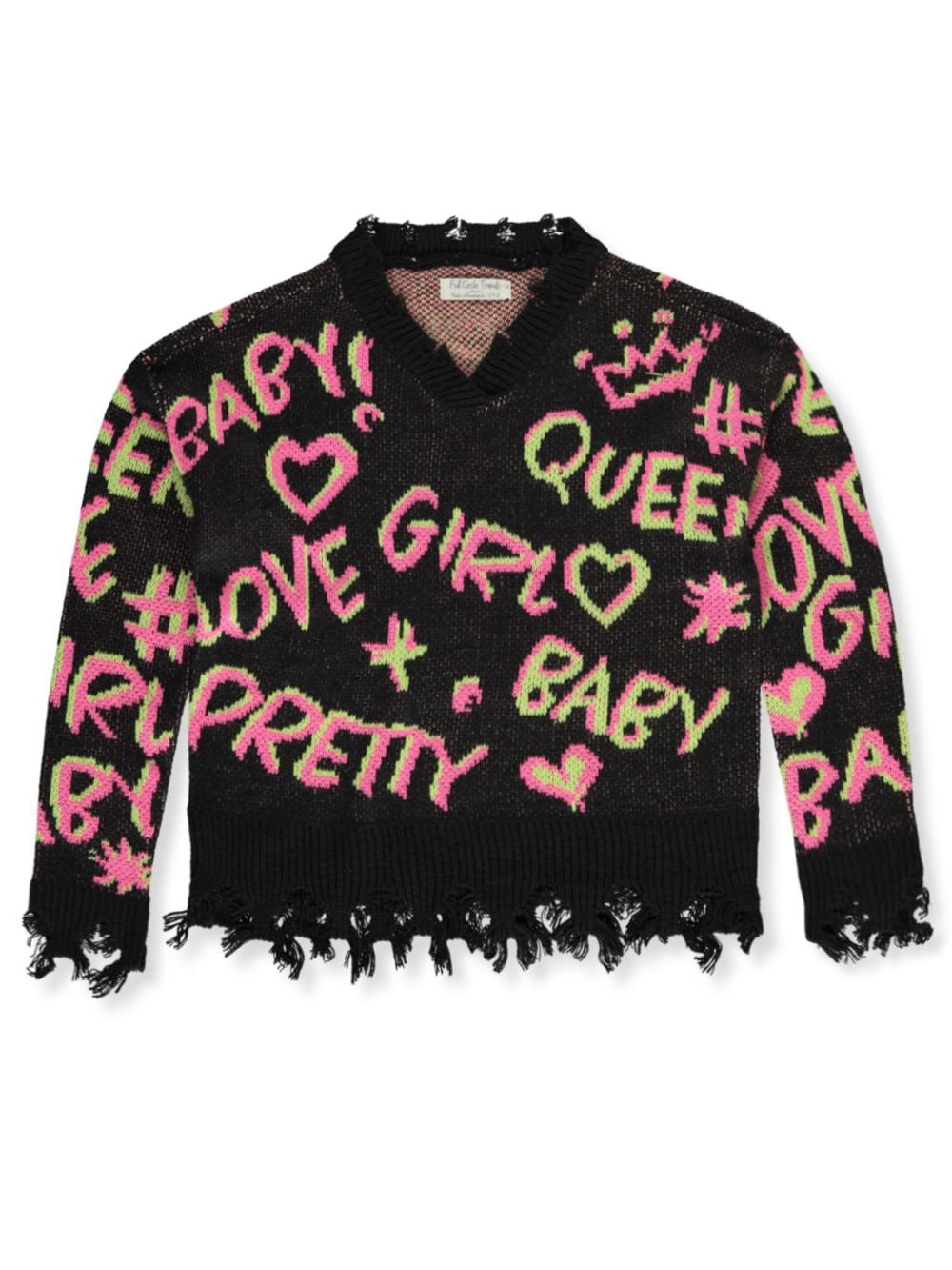 Full Circle Trends Girls' Ripped Edge 