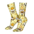 thumbnail image 5 of Xecao Garden Honeybee Gnomes Print Fashion No Heel Casual Crew Socks Cushioned Breathable for Men Women - Moisture wicking,Not easy to fade Suitable for daily, 5 of 7