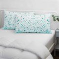 thumbnail image 4 of Turquoise Polka Dot King Size Pillow Cover, Pillowcase Protectors with Zipper, Breathable Decorative Throw Pillow Case Cover, Modern Art Abstract Watercolor Dot Pillow Shams for Couch Sofa 20x36Inch, 4 of 8