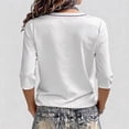 thumbnail image 4 of Women's 9/11 25th Anniversary Commemorative T Shirt V Neck 3/4 Sleeve Patriotic Memorial Tops, 4 of 4
