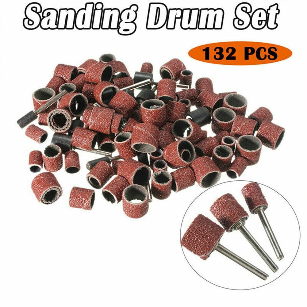 132X Drum Sanding Sandpaper Kit For Wood Drill Bits Accessories Rotary Tools UK 