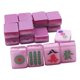 thumbnail image 5 of 18 piezas Mahjong llavero colgante, clave colgante encantos DIY Craft, resina chino Mahjong azulejos llavero colgante para bolso, adornos de llavero violeta claro, 5 of 9
