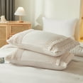 thumbnail image 3 of Move Over Beige Grey Macrame Tassel Pillowcases Queen, 100% Washed Microfiber Pillow Cover Set of 2, Boho Decor, No Filling, 3 of 5