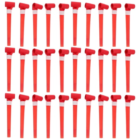 Milisten 70pcs Plastic Party Whistle Red Birthday Noise Maker