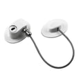 thumbnail image 1 of Cerradura de seguridad para niños, Cerradura de puerta de refrigerador, Cerradura de seguridad con cable de 17 cm para ventanas, refrigeradores, puertas, baños, cajones, gabinetes (blanco), 1 of 3