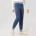 thumbnail image 4 of Lenpel Boys' Fleece Lined Leggings Toddler High Waisted Full Length Thick Warm Pants Children Winter Thermal Tights 2-15 Y(Blue,14-15 Years), 4 of 6