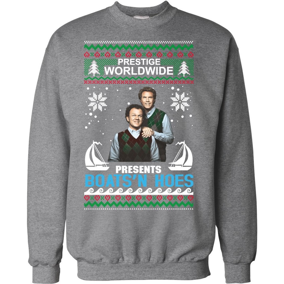Boats N Hoes Funny Step Brothers Holiday Xmas Ugly Christmas Sweater