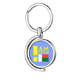thumbnail image 1 of I Am From Madagascar Art Deco Fashion Rotating Keychain Metal Keyring Holder, 1 of 2