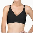 thumbnail image 4 of Women's Cottonique W12290 Latex Free Organic Cotton Racerback Pullover Bra (Black 34C), 4 of 5