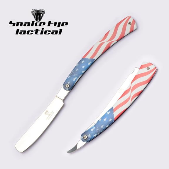 Snake Eye Tactical Straight Razor Manual Folding Knife
