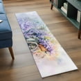 thumbnail image 3 of 2'x6' Rug Runners for Hallways Kitchen, Purple Lavender Non Slip Entryway Beside Floor Carpet Runner, Spring Flower Pastoral Bike Rustic Washable Laundry Room Bedroom Throw Rugs Mat for Family Pet, 3 of 8