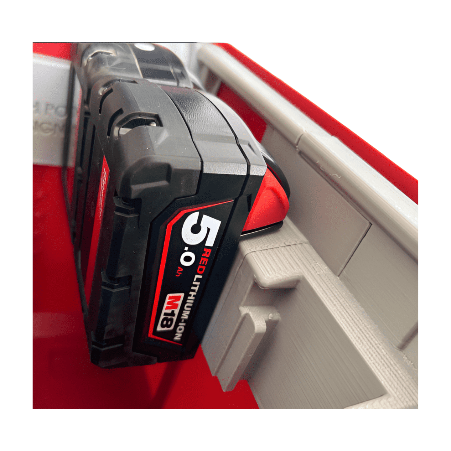 Packout Compact Tool Box Organizer Insert For Milwaukee M18 Battery Rack Upper Insert