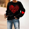 thumbnail image 5 of Brilliant Valentine Shirt Womens Tops Spring 2025 Women Round Neck Long Sleeves Casual Sweatshirts Sweater Pullover Tunic Tops Black L, 5 of 6