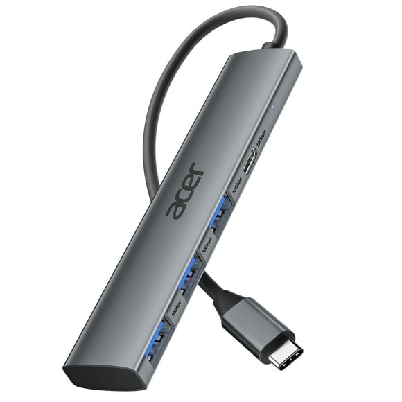 Adaptador USB C Hub Acer de 10 Gbps USB 3.2 Gen 2, 3 USB-A, 1 USB-C