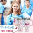 thumbnail image 2 of 40oz Insulated Stainless Steel Tumbler Cup for Nurses - Leakproof, Double-Wall Vacuum, Keeps Hot/Cold - Perfect Nurse Gift for Women, Graduation, Appreciation, Nurses Week (Handle & Straw Included), 2 of 6