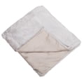 thumbnail image 4 of Northlight Plush Faux Fur with Suede Solid Throw Blanket - 50" x 60" - Gray, 4 of 8