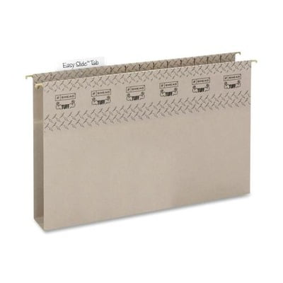 Smead 64340 Steel Gray TUFF Hanging Box Bottom Folders with Easy Slide Tab (Best Cold Steel Folder)