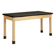DWI Rectangular Science Table 60" x 30" Oak (P7142K30N)