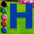 thumbnail image 1 of Advanced Graphics 3288 20 x 15 in. Letter H Yard Sign, Blue, 1 of 1