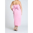 thumbnail image 2 of ELOQUII Women's Plus Size Pleated Bodice Bow Detail Dress, 2 of 2