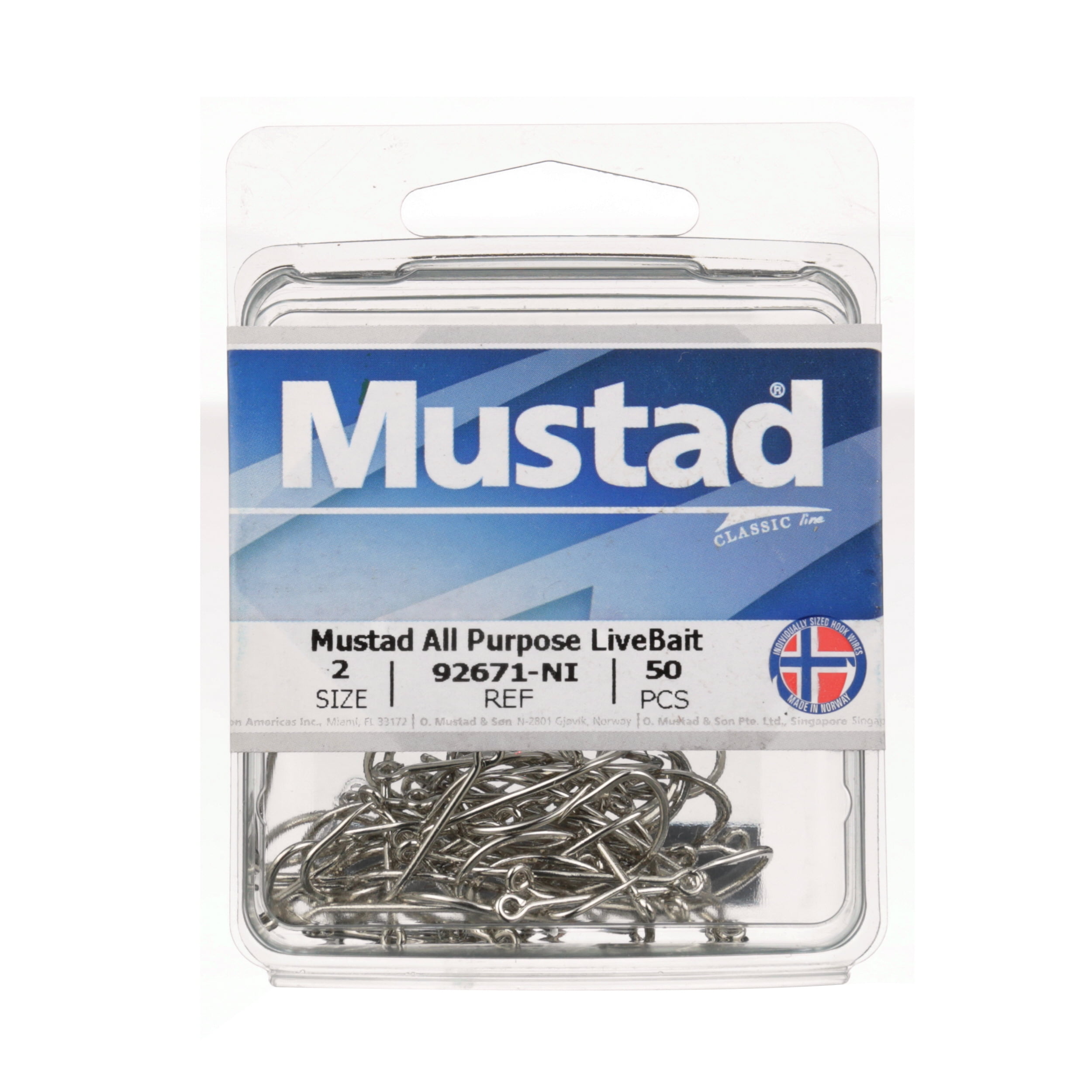 Mustad Baitholder Hook (Nickel) - Size: 2/0 40pc