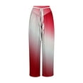 thumbnail image 4 of ameIAEA Women's Palazzo Pants High Waisted Wide Leg Print Pants Drawstring Beach Long Trousers, 4 of 5