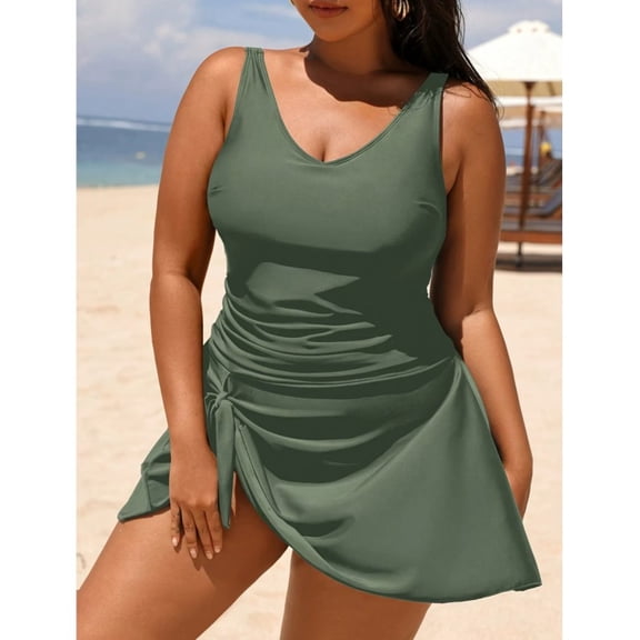 One Piece Plus Size High Waist Bikini Women Push Up Large Size Swimsuit Summer Mujer Big Size Tummy Control Swimwear Bikini Sets