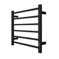 thumbnail image 2 of Towel Warmer 6 Bar Electric Heated Towel Rack Wall Mount Plug-in/Bath Towel Heater Matt-Black - Timer, 2 of 8