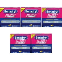 6 Pack BENADRYL ALLERGY LIQUI-GELS DYE-FREE 25MG 24 LIQUI GELS
