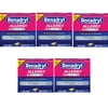 6 Pack BENADRYL ALLERGY LIQUI-GELS DYE-FREE 25MG 24 LIQUI GELS