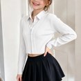 thumbnail image 6 of TGSLY Ribbed Knit Cropped Cardigan for Girls Soft V Neck Zip Up Long Sleeve Sweater Causal Solid Color Fall Winter Outerwear with Thumbholes 14-15 Years, 6 of 8