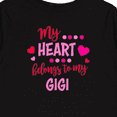thumbnail image 4 of Inktastic My Heart Belongs to my Gigi Boys or Girls Long Sleeve Toddler T-Shirt, 4 of 5