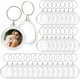 thumbnail image 1 of Llaveros con inserto para fotos en blanco (60 unidades), llaveros acrílicos con broche para fotos, llaveros redondos de 1,6 pulgadas con fotos en blanco, marcos de fotos para hacer tú mismo., 1 of 7