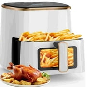 Dinling Air Fryer, 5.3Qt Airfyer with Viewing Window, 7 Custom Presets Large Air Fryer Oven with Smart Digital Touchscreen